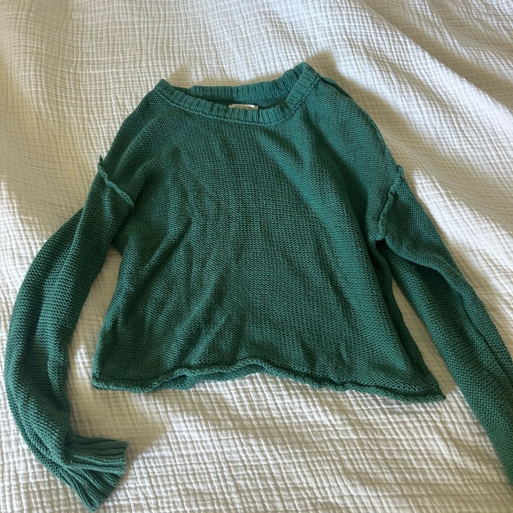 American Eagle Outfitters Teal Crew Neck Sweater